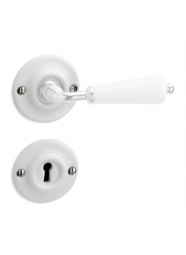 Duże Rozety porcelanowe białe pod zamek