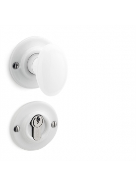 Duże Rozety porcelanowe białe pod zamek bębenkowy