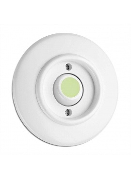 Glass bell button button THPG PT white