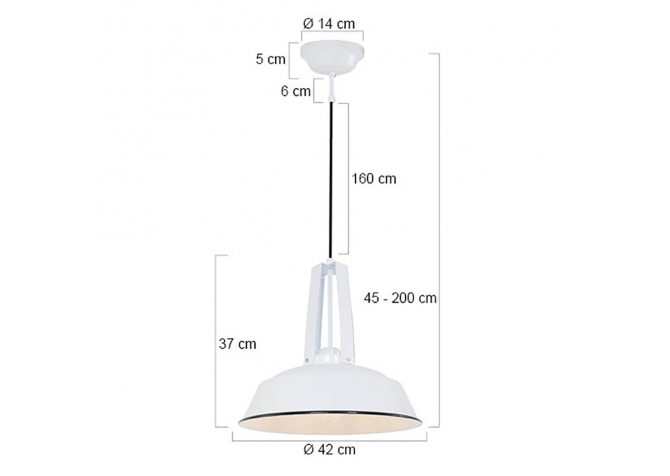 Lampa Wisząca Eden Biała