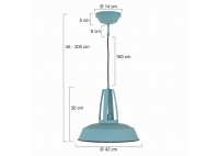 Lampa Wisząca Eden Niebieska