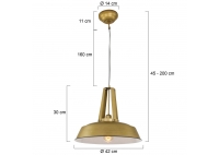 Lampa Wisząca Eden Złota