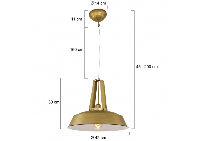 Lampa Wisząca Eden Złota