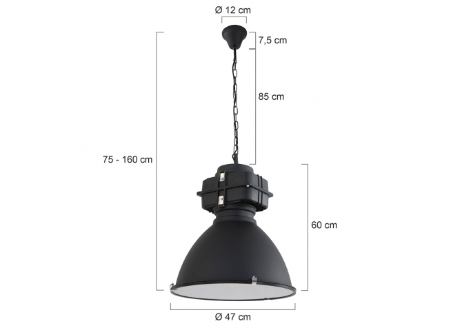 Lampa Wisząca Densi Czarna