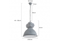 Lampa Wisząca Densi Small Szara