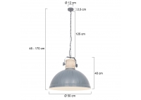 Lampa Wisząca Gearwood Szara