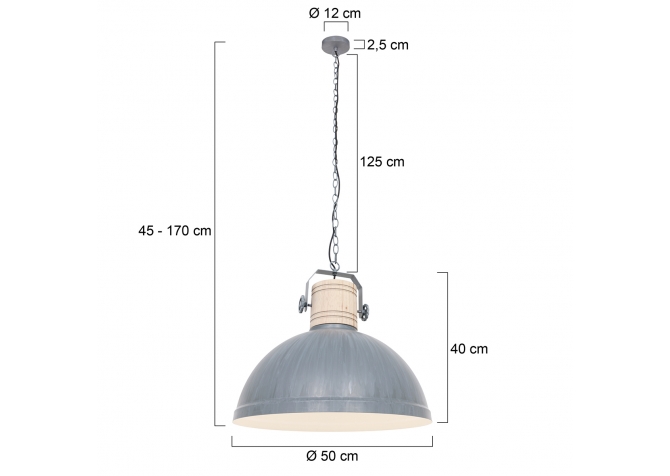 Lampa Wisząca Gearwood Szara