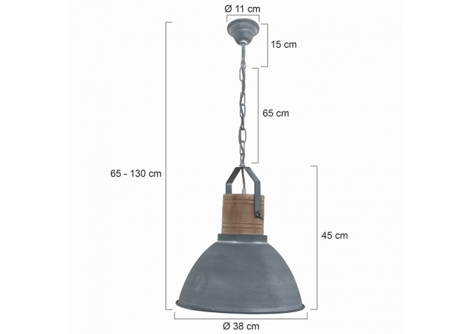 Lampa Wisząca Emile Szara