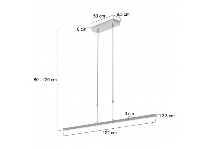 Lampa Wisząca Bande szara