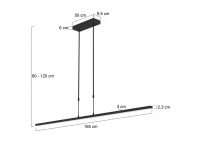 Lampa Wisząca Bande Czarna Big