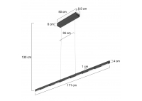 Lampa Wisząca Bloc Czarna Big