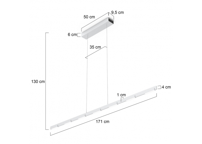 Lampa Wisząca Bloc Alu Big