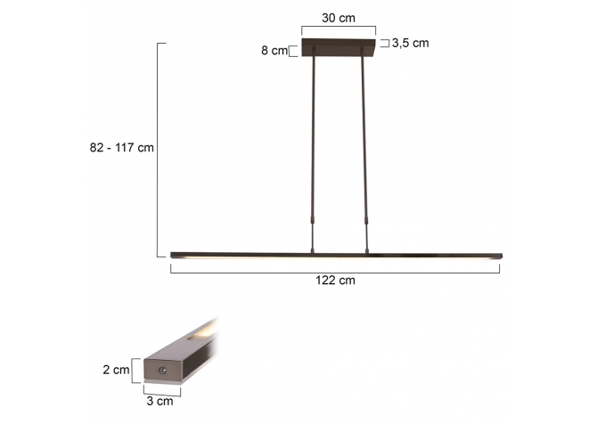 Lampa Wisząca Zelena Big Szara