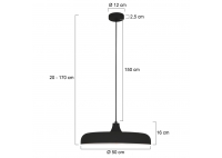 Lampa Wisząca Krisip Czarna