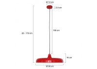 Lampa Wisząca Krisip Czerwona