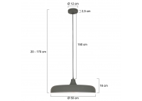 Lampa Wisząca Krisip Szara