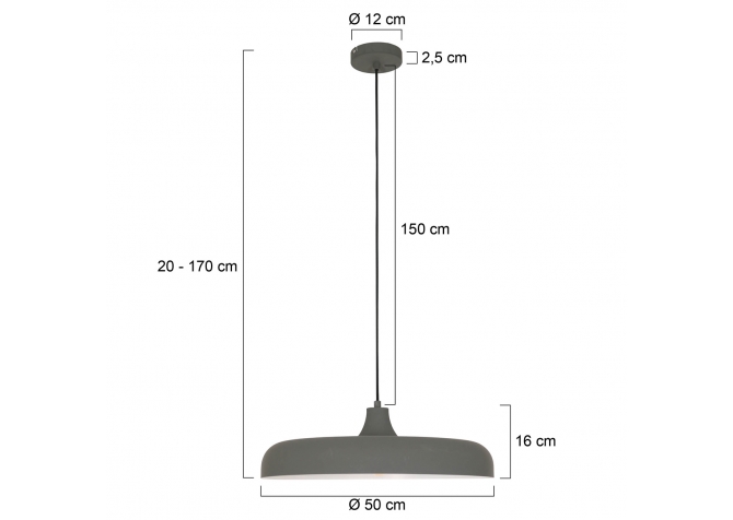 Lampa Wisząca Krisip Szara