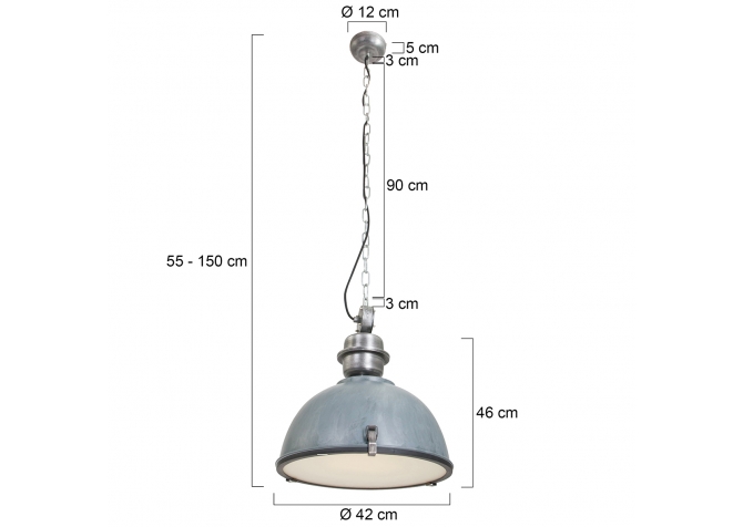 Lampa Wisząca Bikkel Small Szara