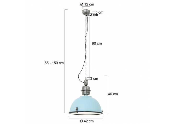 Lampa Wisząca Bikkel Small Błękitna