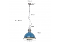 Lampa Wisząca Bikkel Small Niebieska