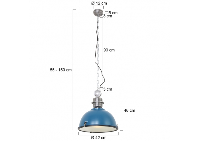 Lampa Wisząca Bikkel Small Niebieska