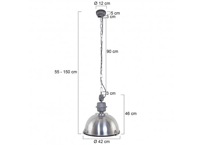 Lampa Wisząca Bikkel Small Stalowa