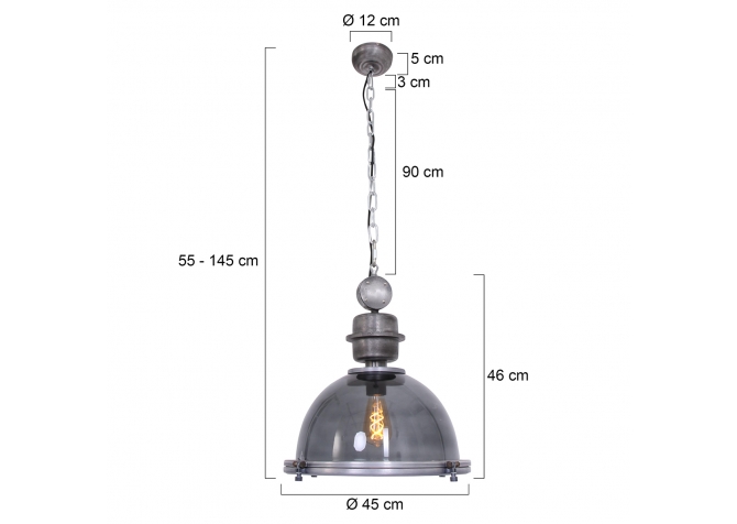 Lampa Wisząca Bikkel Small Szklana