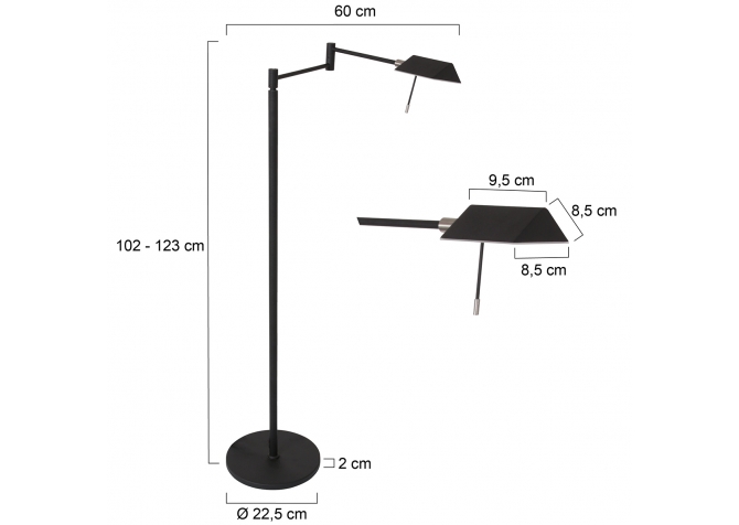 Lampa Stojąca Retina Czarna