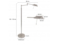 Lampa Stojąca Retina Srebrna