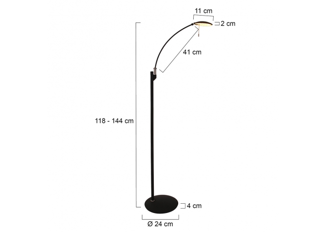 Lampa Stojąca Zenith 5 Czarna