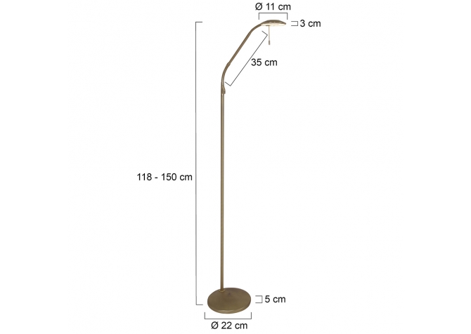 Lampa Stojąca Zenith 4 Złota