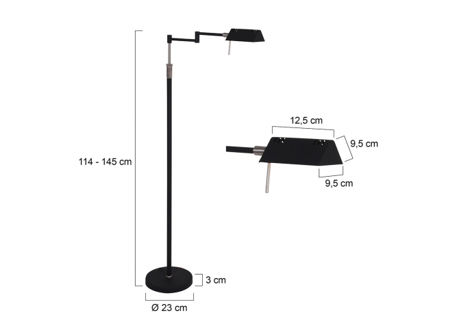 Lampa Stojąca Karl Czarna