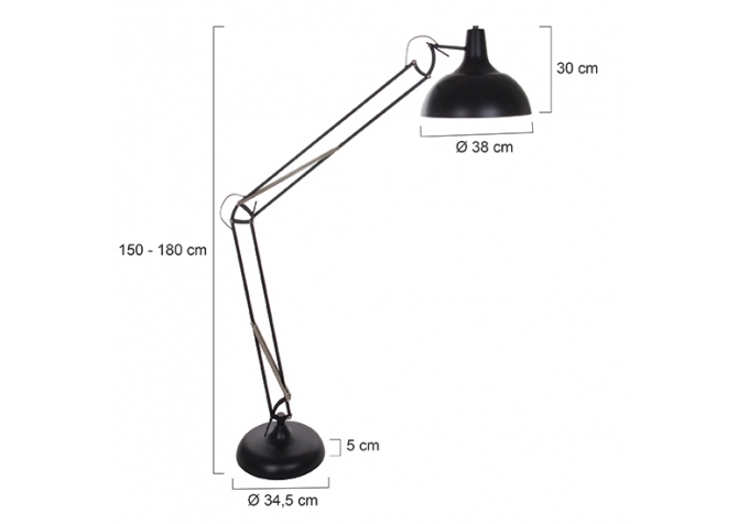 Lampa Stojąca Magna Czarna