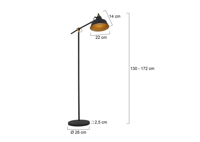 Lampa Stojąca Nove Czarna