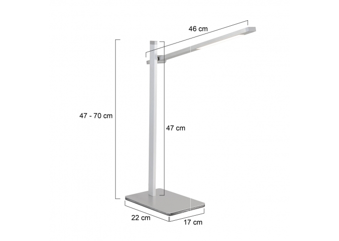 Lampa Biurkowa Stekk Srebrna