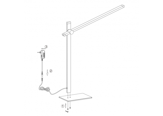 Lampa Biurkowa Stekk Srebrna