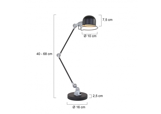 Lamp Biurkowa Davin Czarna