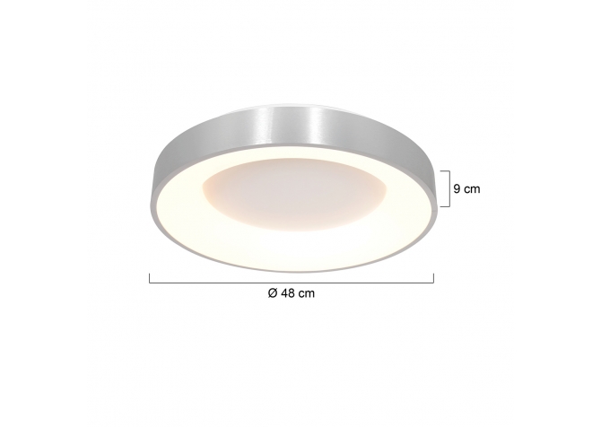 Plafon Ringlede XL Srebrny