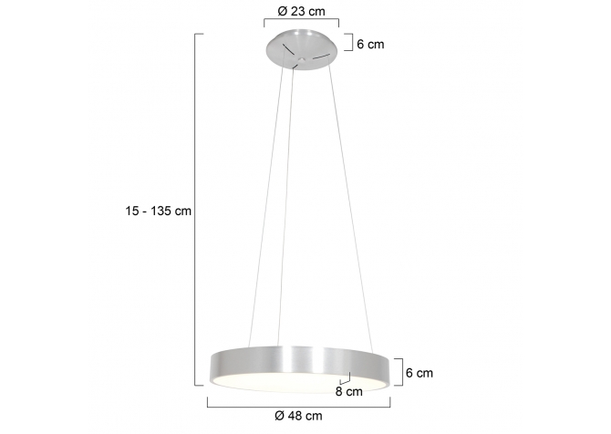 Lampa Wisząca Ringlede XL Srebrna