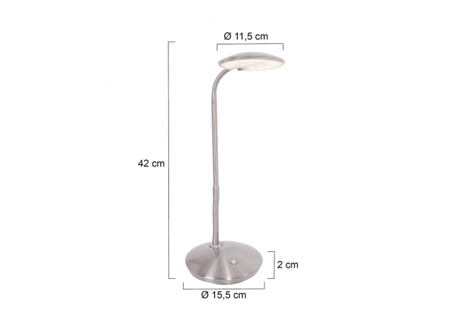 Lampa Biurkowa Zenith Srebrna