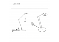 Lampa Biurkowa Zodiac Srebrna