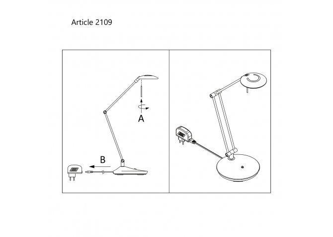 Lampa Biurkowa Zodiac Srebrna