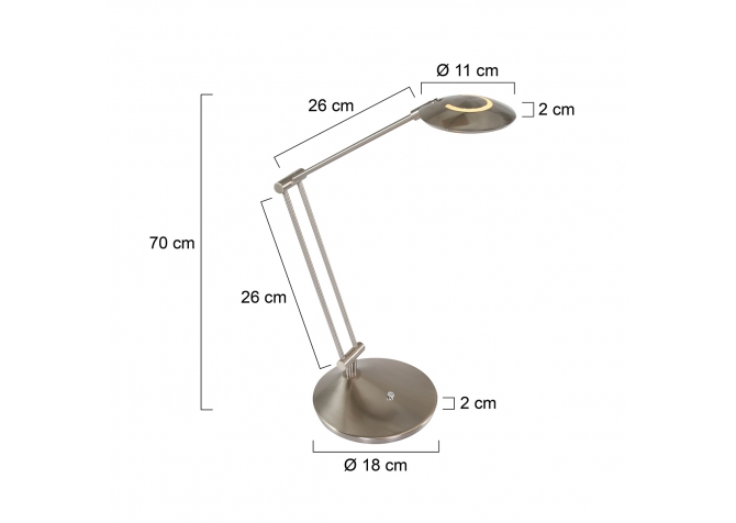 Lampa Biurkowa Zodiac Srebrna
