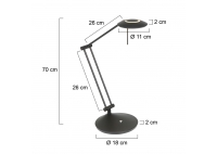 Lampa Biurkowa Zodiac Srebrna