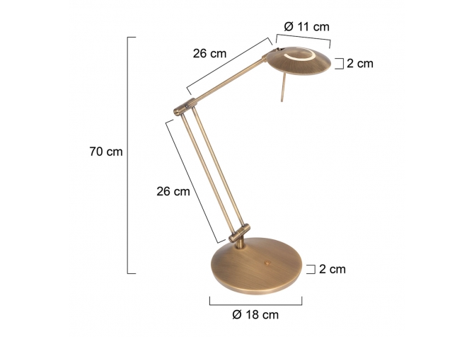 Lampa Biurkowa Zodiac Mosiądz