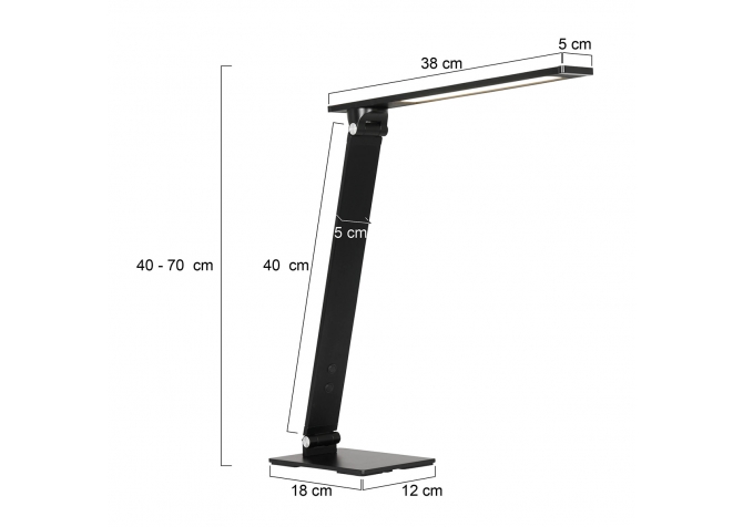 Lampa Biurkowa Serenade Czarna