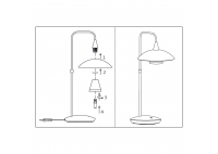 Lampa Biurkowa Tallerken Czarna