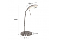 Lampa Biurkowa Eloi Srebrna