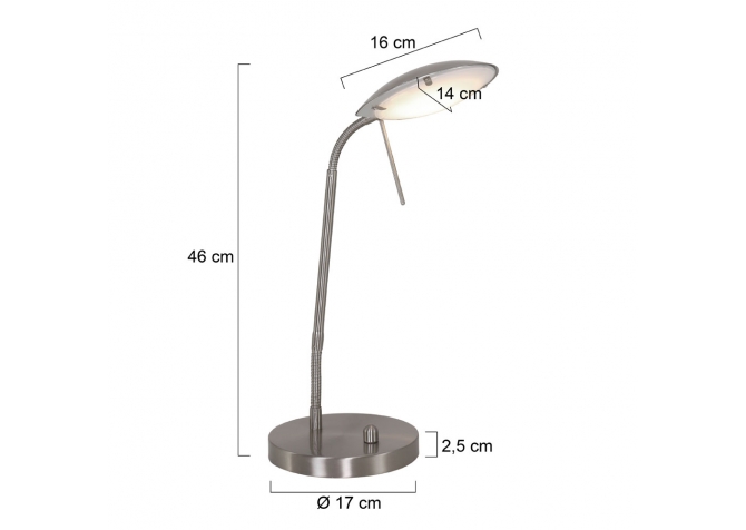 Lampa Biurkowa Eloi Srebrna