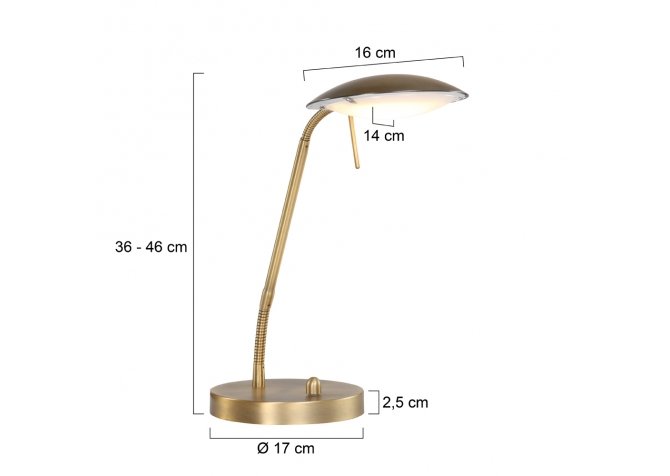 Lampa Biurkowa Eloi Mosiądz